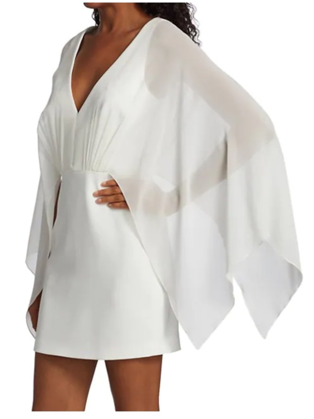 RYLEE CREPE CAFTAN SLEEVE MINI - Halston Dress